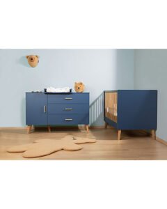 childhome-lettino-culla-con-sbarre-145x75x95-cm-blu-convertibile-0-6-anni-letti-trasformabili_487682